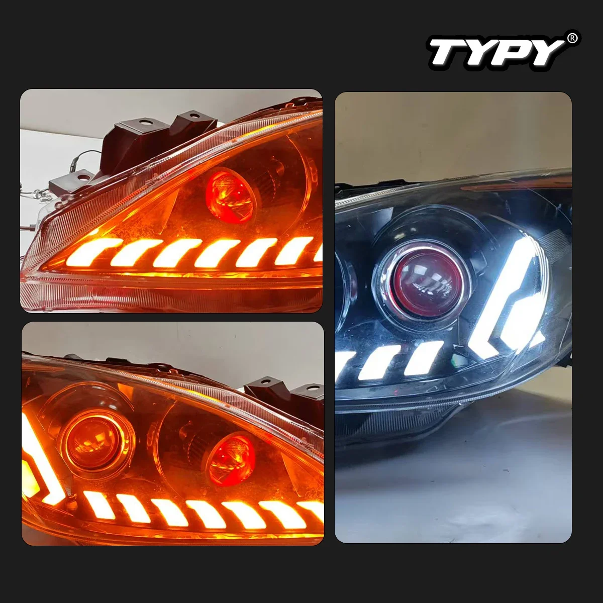 

TYPY новая светодиодная фара, обновленная, модифицированная для Mazda 3, 2011-2015, фара с динамическим сигналом, автоаксессуары