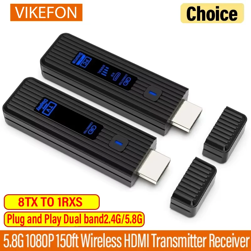 

HDMI-совместимый видео беспроводной передатчик приемник/удлинитель 150 футов Plug Play передача ПК/ноутбук/телевизор-коробка к телевизору/монитора/проектору