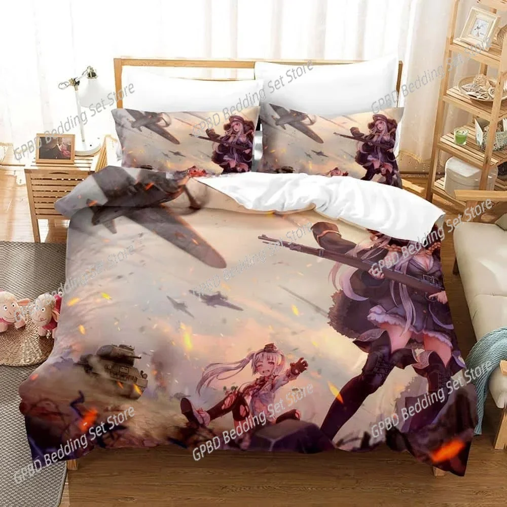 

3D Game Girls' Frontline 3D Bedding Set Duvet Cover Pillowcases Single Twin Full Queen King Size Home Decor Quilt Boys Gift Quil