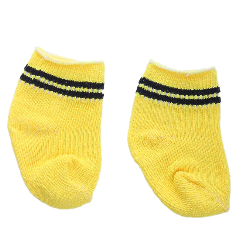 Doll Clothes Miniature Accessries Multicolor Plush Socks For 18Inch&43cm Born Baby Doll,Our Generation Birthday Gift Girls Toys