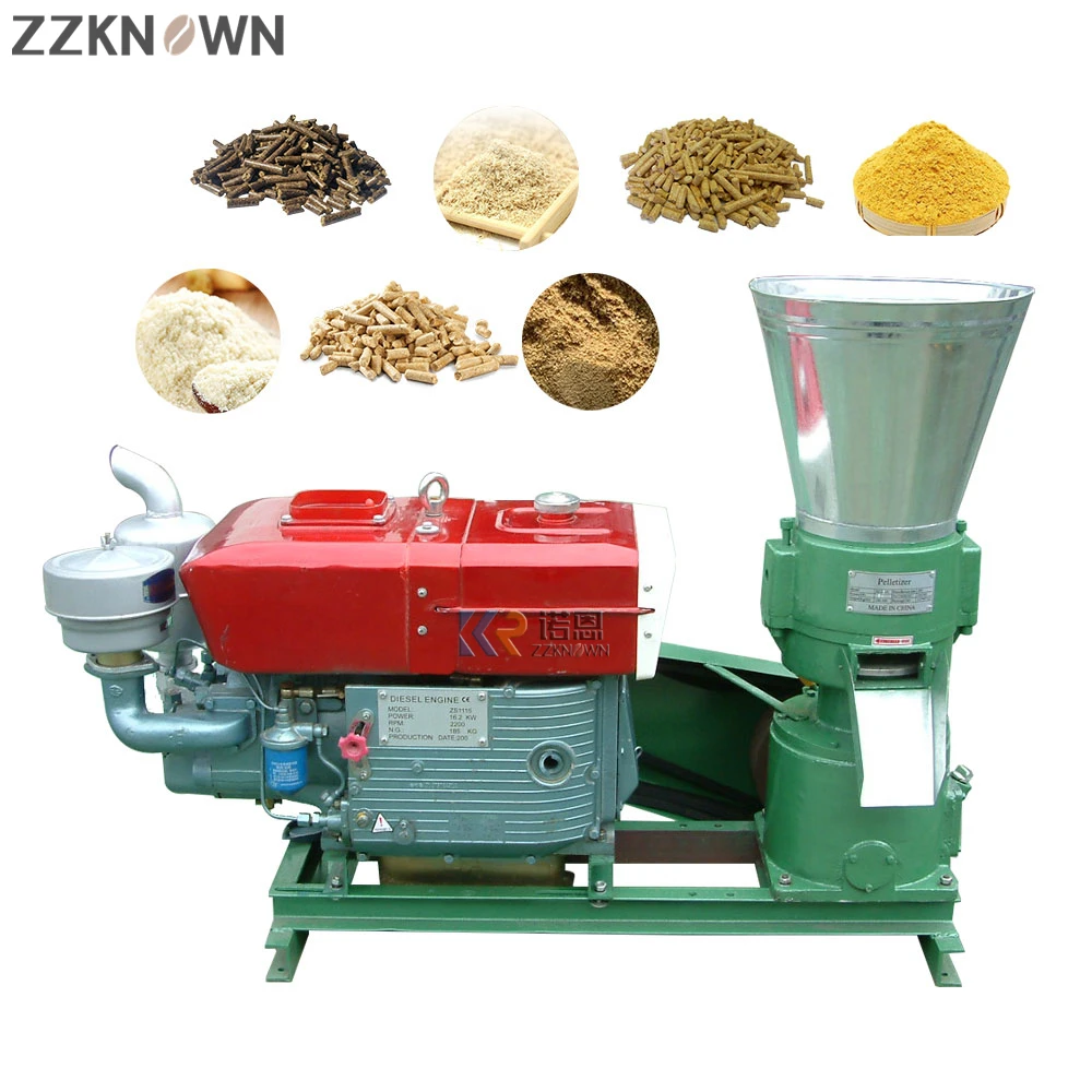 

Diesel Chicken Pellet Making Machine Animal Poultry Feed Milling Machine Feed Pellet Pelletizer Pet Dog Food Extruder for Sale
