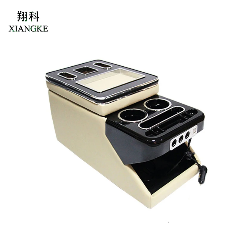 

Equipment Smart Library Applicable To General Front Armrest Box Cup Holder Universal Dual USB With Lights Buick GL8 Phone Storag