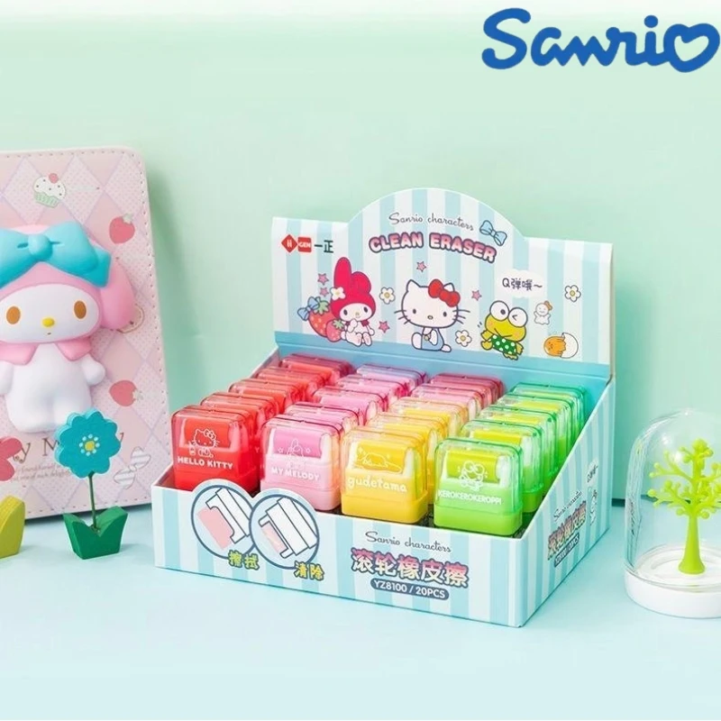 

20 шт. аниме Sanrio Kuromi Cinnamoroll резиновый ластик Kawaii мультфильм студент канцелярские принадлежности искусственные принадлежности оптом