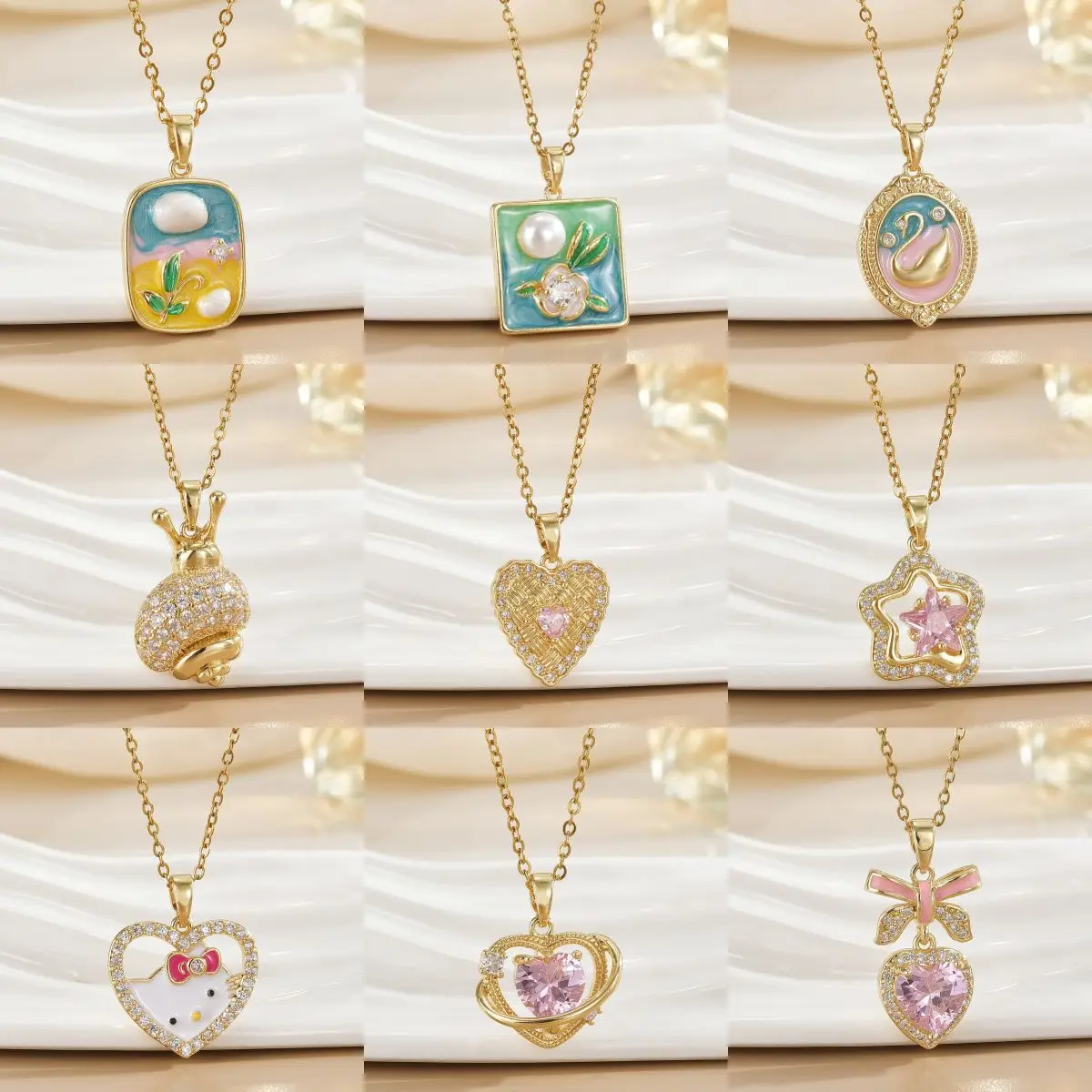 

Women Light Luxury High-End Heart Zircon Pendant Titanium Steel Necklace Simple Fashionable Elegant Jewelry Accessories