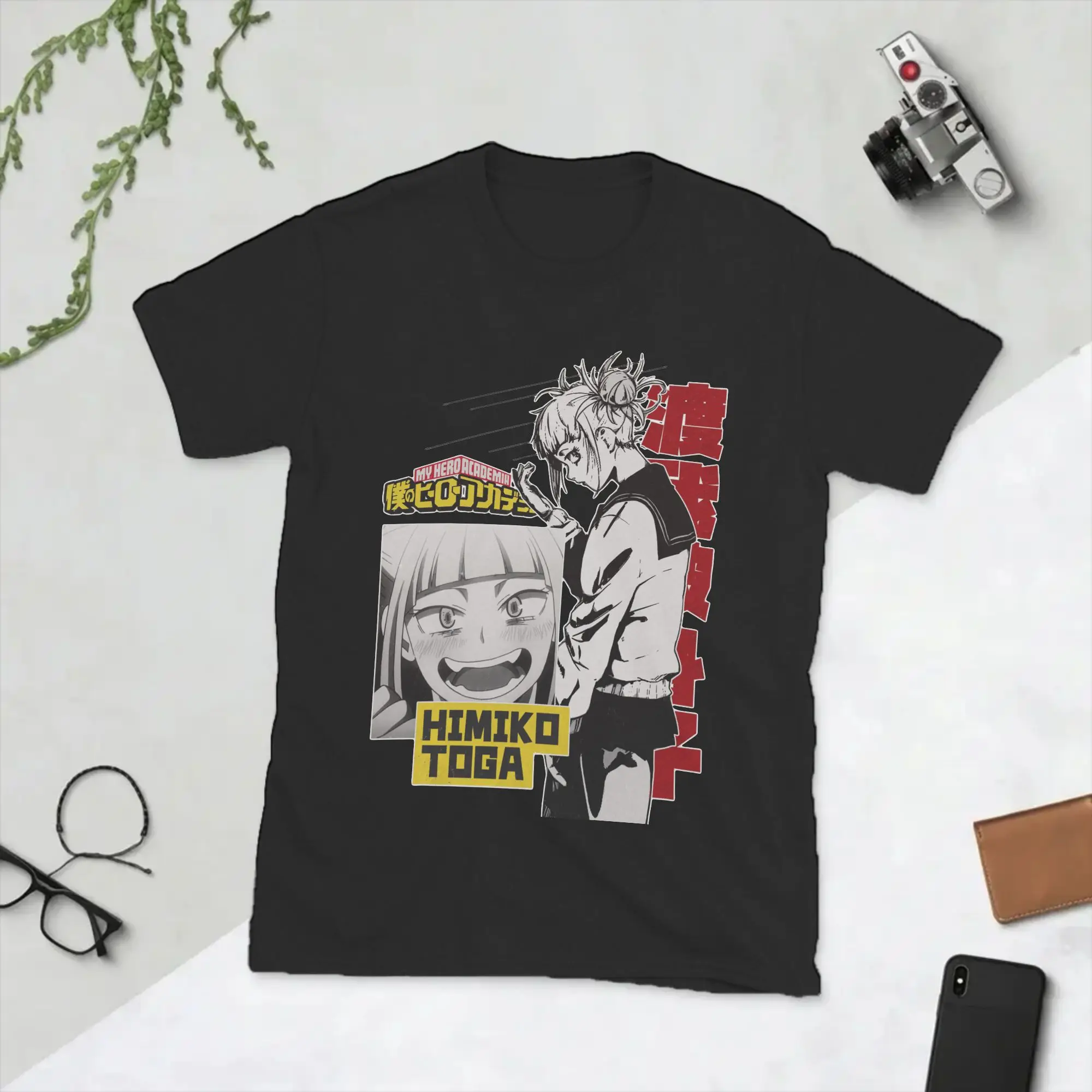 Men's Himiko Toga My H-Hero A-Academia Anime T Shirts  Pure Cotton Clothes Humor Short Sleeve Crew Neck Tees Gift Idea T-Shirts