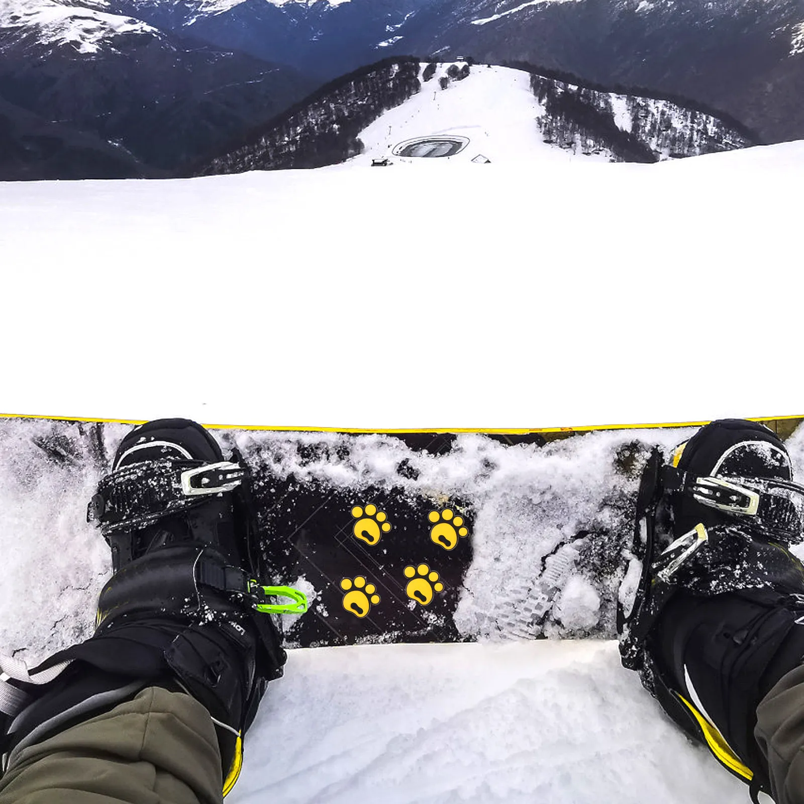 

4Pcs White Ski Anti-Slip Sticker Set Stomp Pad Snowboard Nonslip Cushion for Slopes Skiing Safety Decoration