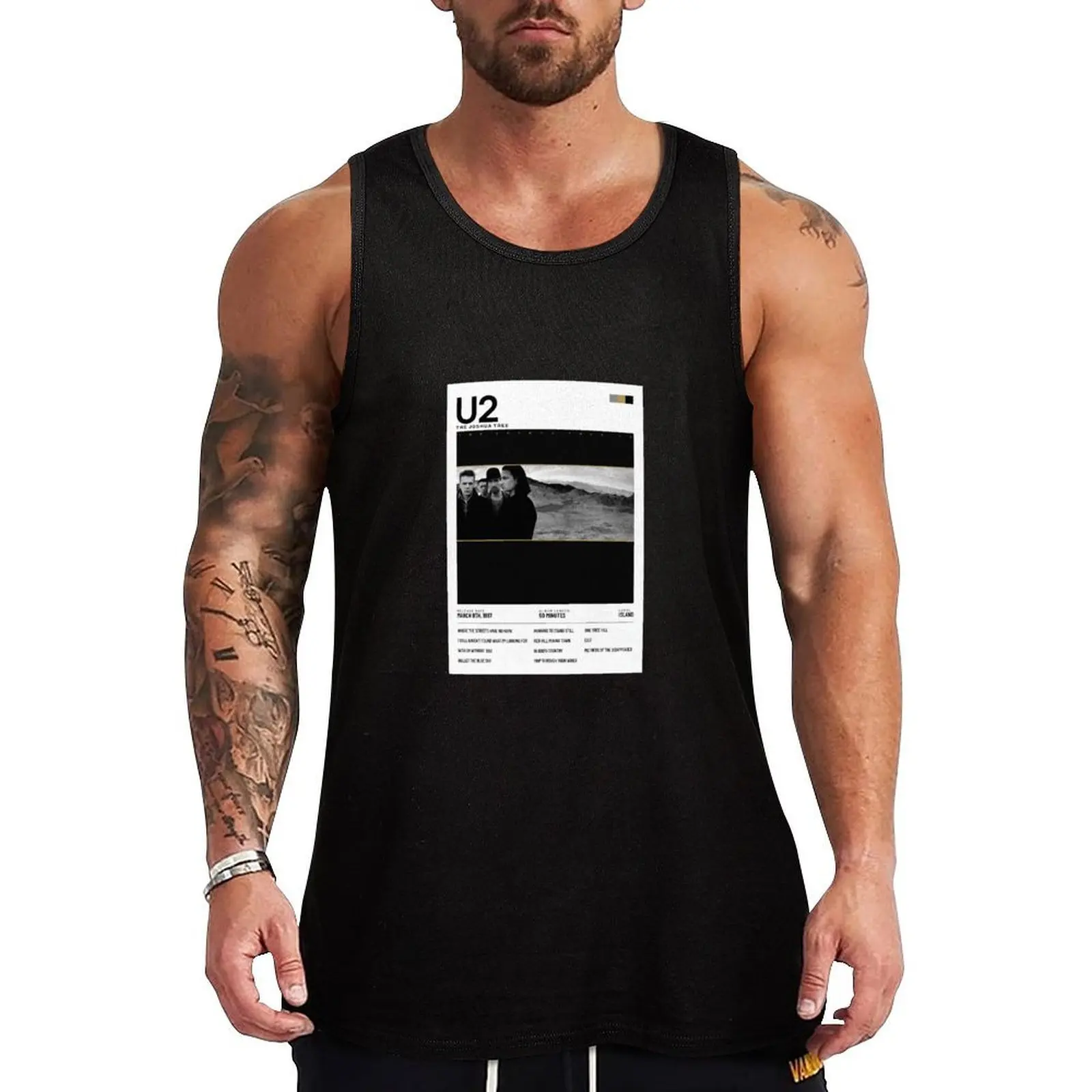 

U2 - The Joshua Tree Tank Top T-shirts men running shirt underwear gym clothes men Sportswear for men
