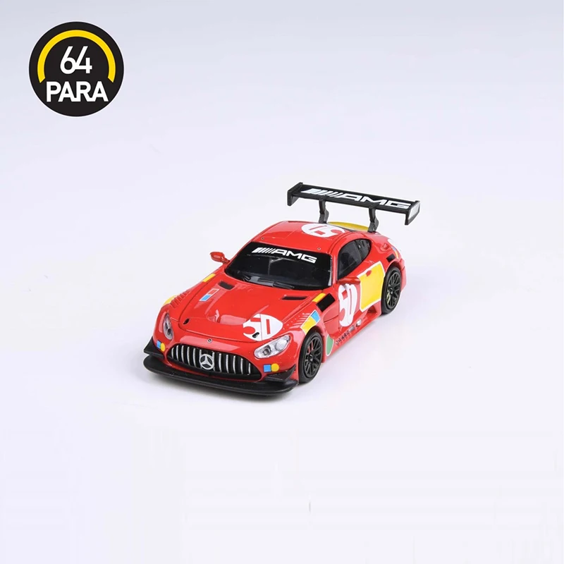 

Para 1:64 Model Car GT3 EVO 2021 50th Anniversary Alloy Die-Cast Vehicle -Red Pig