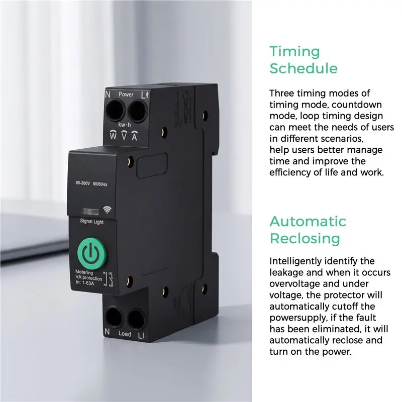 ABKP-Tuya Zigbee Smart Switch Circuit Breaker Wireless Remote Control Smartphone Control Smart Home - view 2