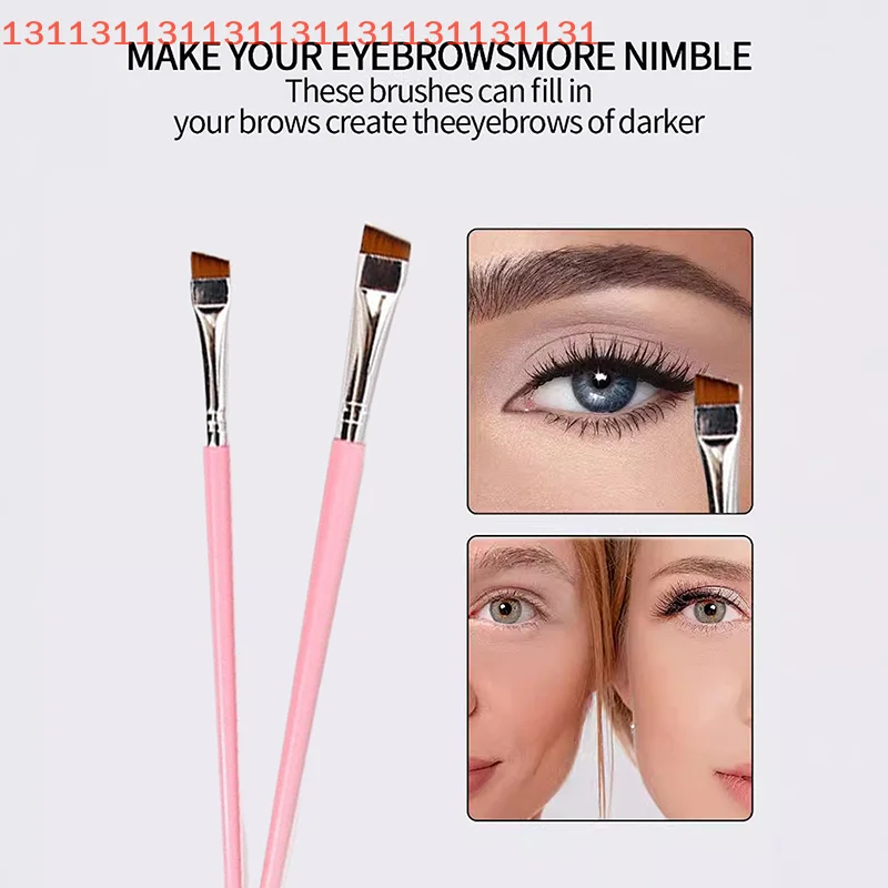 5PCS Makeup Ultra-thin Brush Set Foundation Eyebrow Eyeliner Brush Traceless Velvet Powder Soft Puff Flat Head Beauty Tool