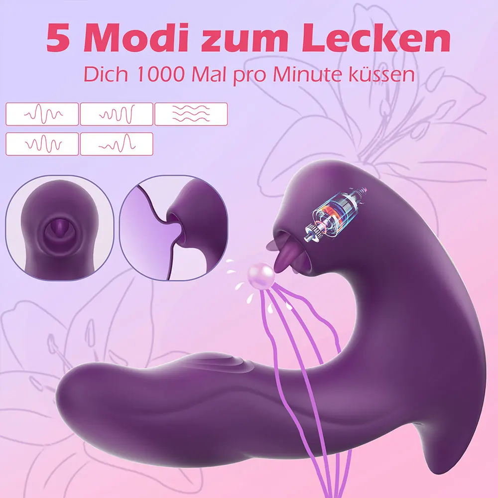 3 in 1 New Clitoral Sucking Vibrator Female For Women Clit Clitoris Sucker Tongue Licking Dildo Adults Goods Sex Toys Female