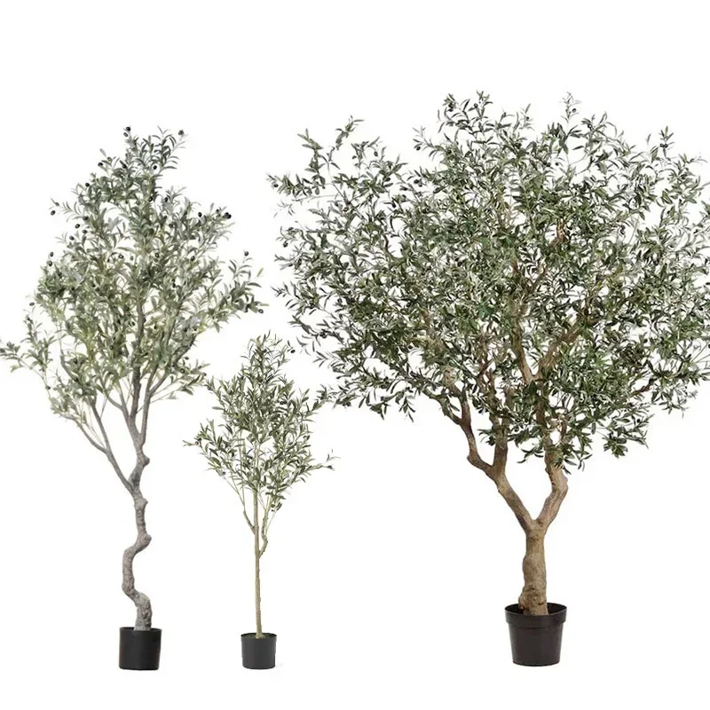 Simulated olive tree Nordic style home living room floor-to-ceiling indoor fake green plants potted plants