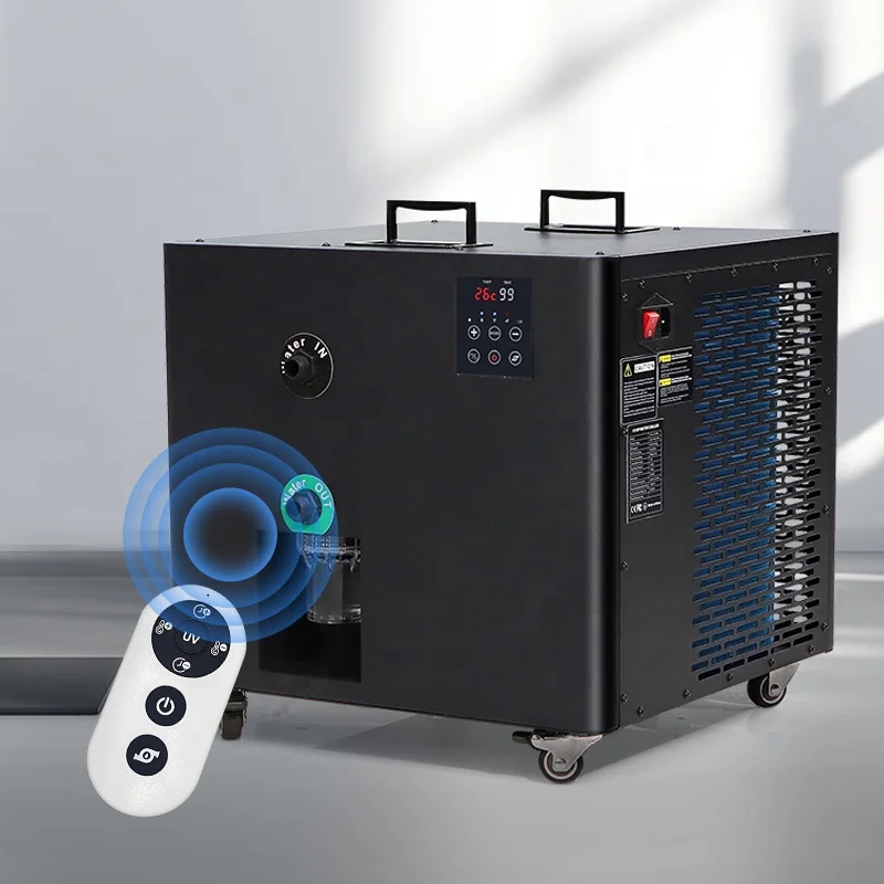 1 Filtration Chiller with Gear Pump & Engine, New‑State  Ice Bath Recycling Chiller with Remote Control