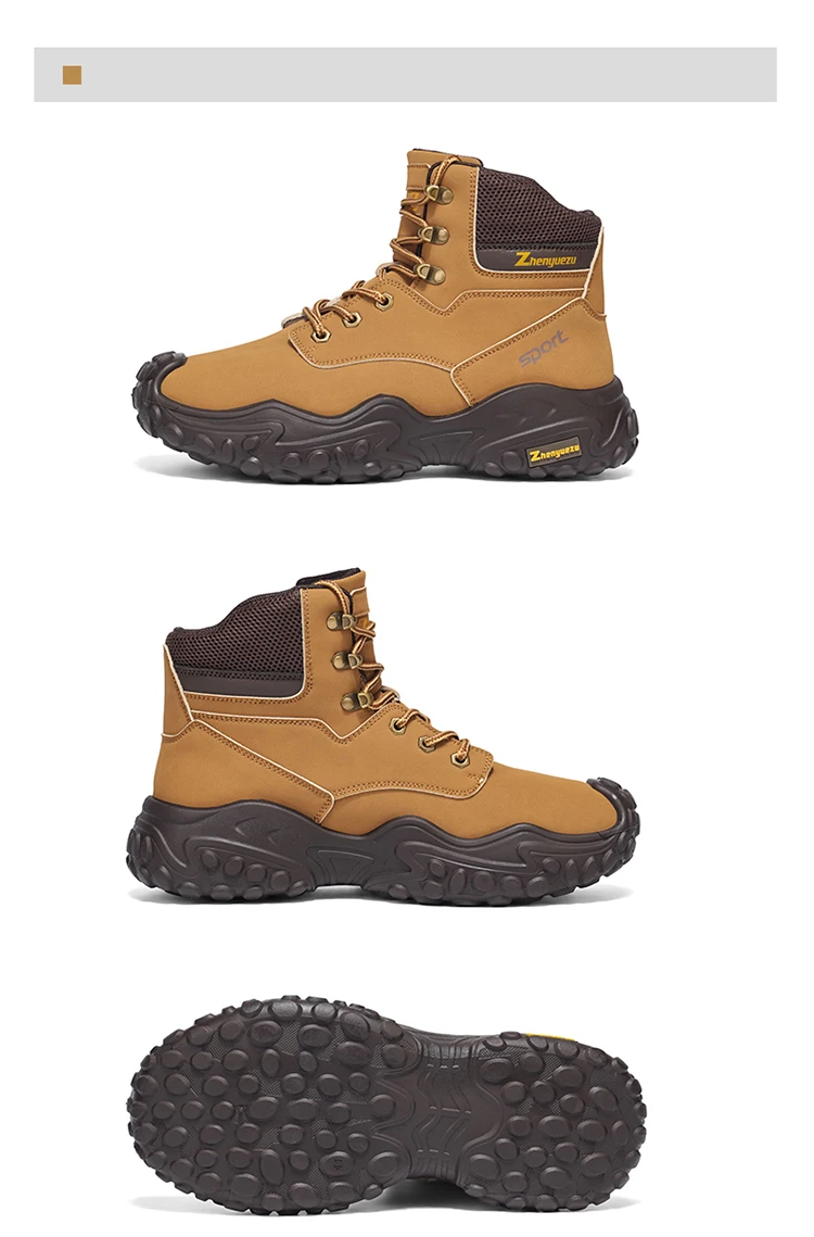 Outdoor-Wanderstiefel mit dicken, rutschfesten Sohlen, atmungsaktivem Mesh-Obermaterial, geeignet für Bergsteigen, Camping, Kiespfade und vollständig anpassbar für tägliche Outdoor-Wanderungen, mit Anti-Rutsch- und Stoßdämpfungseigenschaften – Detail 21