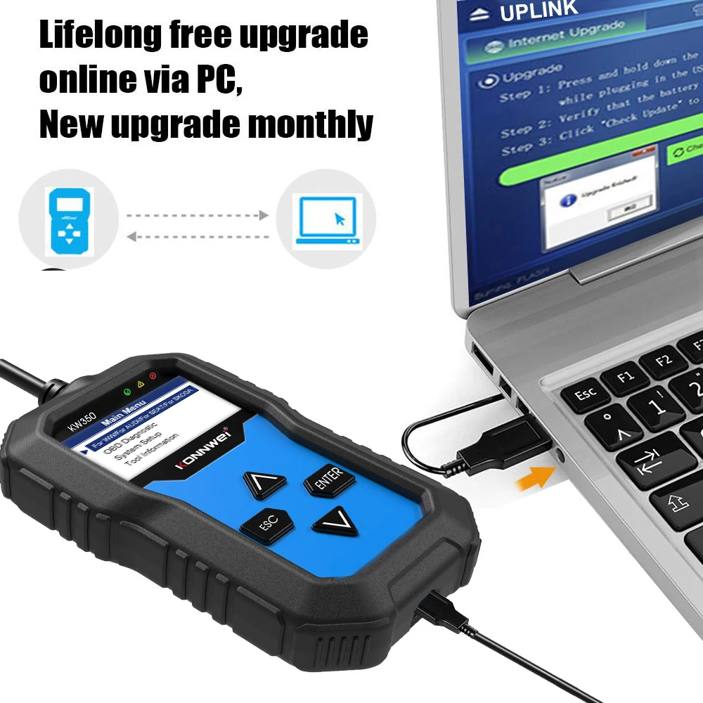KONNWEi Car Full System Fault Scanner Exclusively for Resetting Volkswagen Audi Maintenance Lights Car OBD Fault Diagnostic Tool view 5