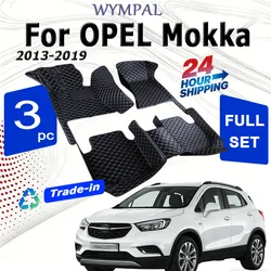 Car Floor Mats For OPEL Mokka 2013-2019 Kit set Waterproof Carpet Luxury Leather Mat Full Set Car Accessories