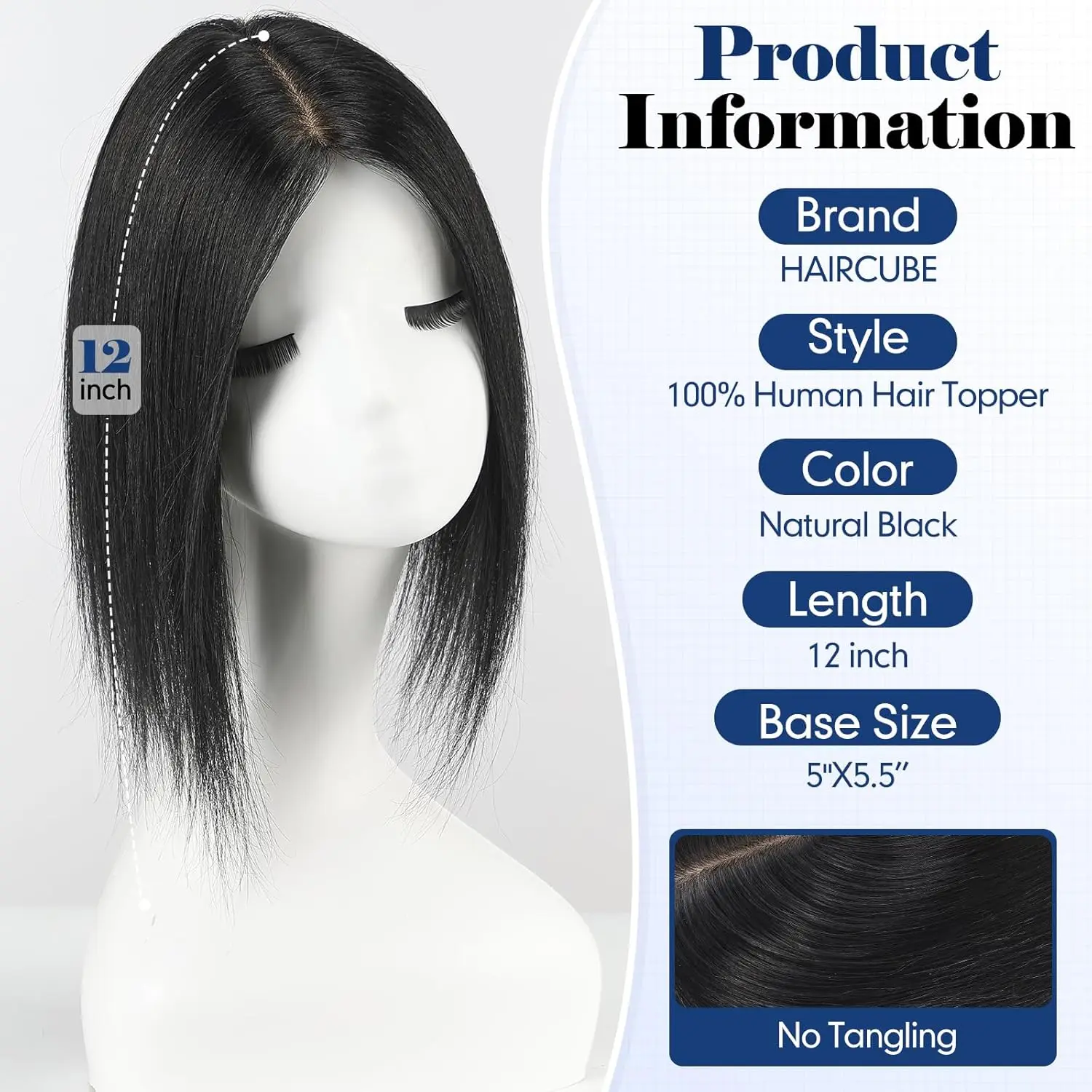 12in أسود ريمي الشعر البشري توبر 5 "* 5.5" تغطية كبيرة خصلات شعر أسود طبيعي لا الانفجارات الشعر التمديد توبر مع 4 مقاطع