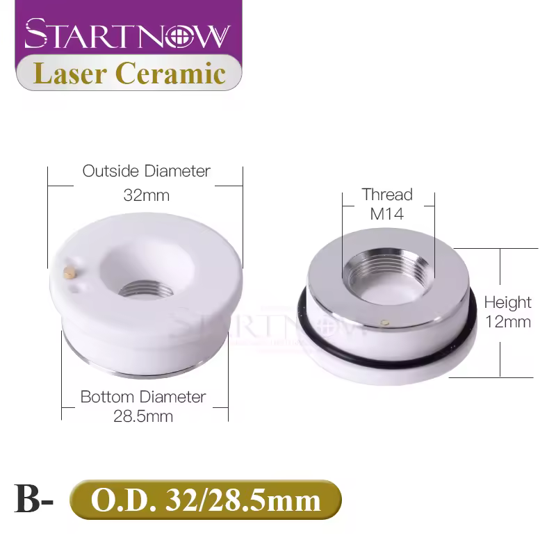 Startnow Fiber Laser Ceramic KT B2 CON 28/32mm For Precitec Raytools WSX Laser Cutting Engrave Machine Head Nozzle Holder Parts - Image 3