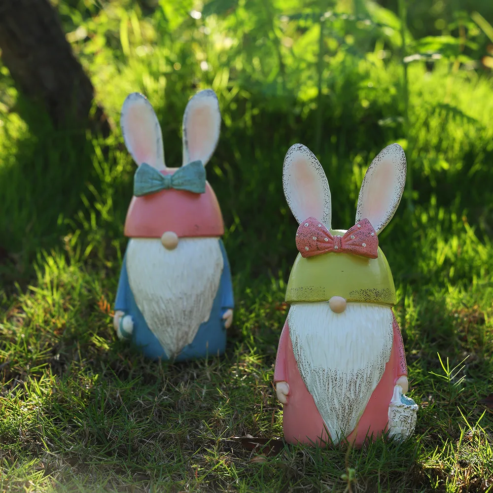 

Easter Bunny Gnome Statue‌ – Cute Cartoon Resin Decor, Waterproof Garden Ornament for Patio & Lawn