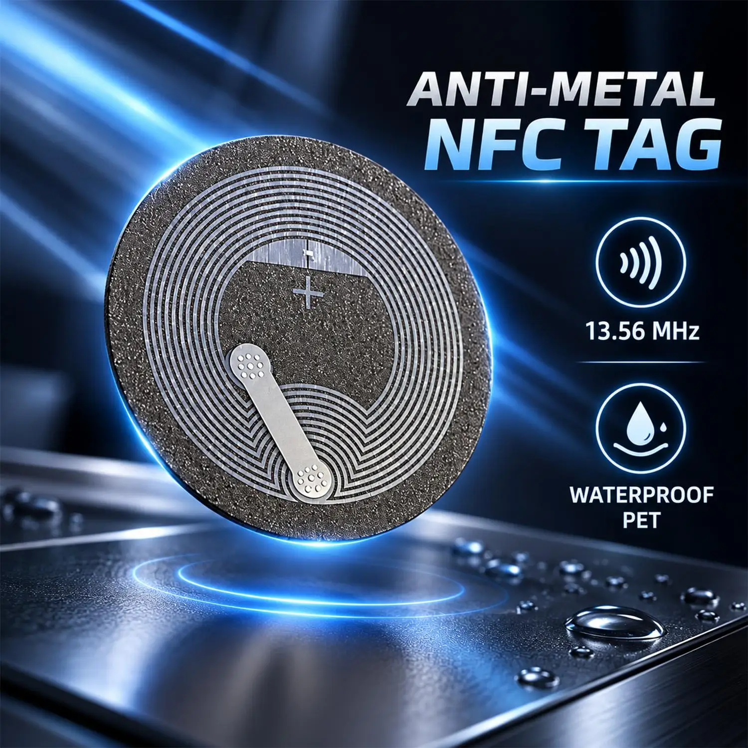 5PCS NFC Tag Sticker Ultra Thin Self-Adhesive Wet Label Stickers For Mobile Phones Tablet Universal Anti-Metal NFC Label Tag