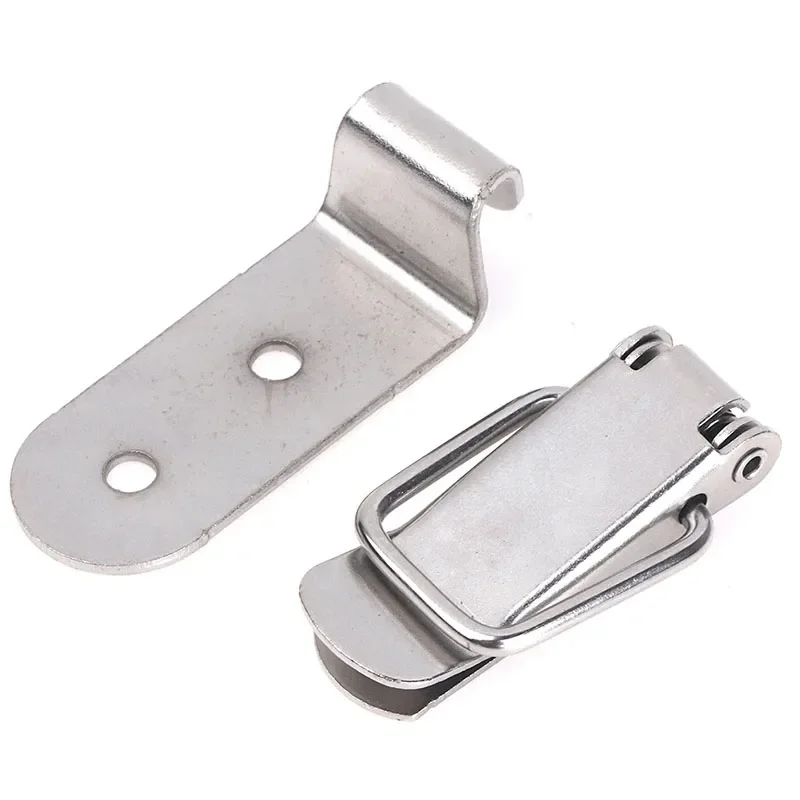 10PCS 304 Duck-mouth Buckle Hook Lock Clamp Clip Hasp Latch Catch Clasp Stainless Steel Spring Loaded Draw Toggle Latch