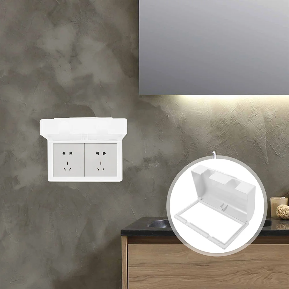 

Bathroom Outlet Cover Waterproof Plastic Switch Protective Cover Splash Proof Durable Wall Socket Case Plug Protector