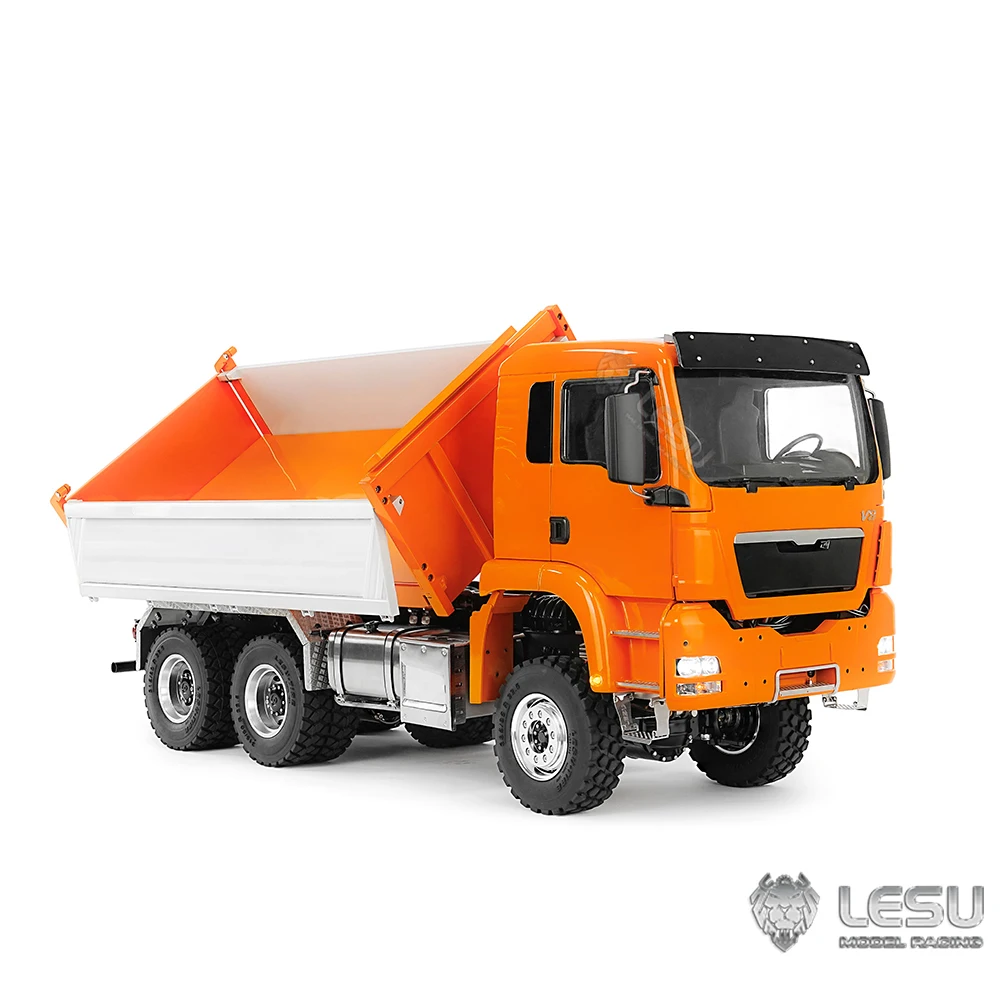 

LESU TGS 1/14 Toys 6x6 RC Hydraulic Dump Truck Metal Remote Control Dumper Car TOUCAN DIY Finished Light Sound Model for Boys