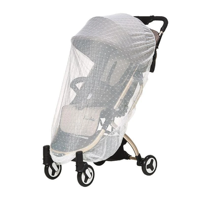 

J15U Baby Stroller Net Pushchair Cart Breathable Mesh Mosquitoes Net Gauze Sunshade Windshield Sunscreen Curtain