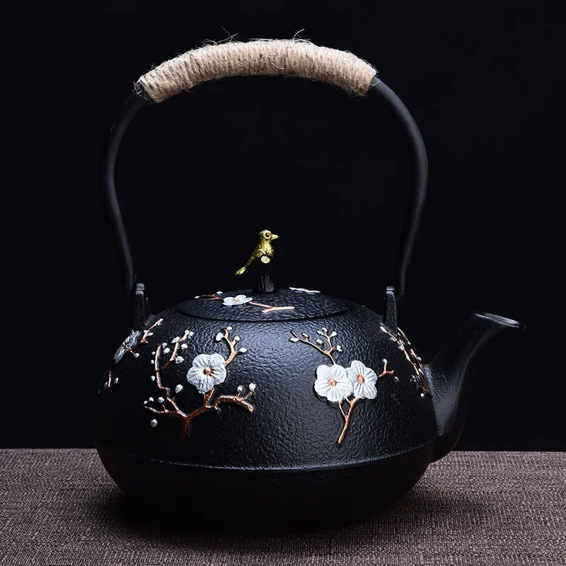 Iron Kettle Handmade Iron Kettle Cast  Boiling Making Tea  Teapot Cast Kettle Household Teapot Tea Set Wholesale