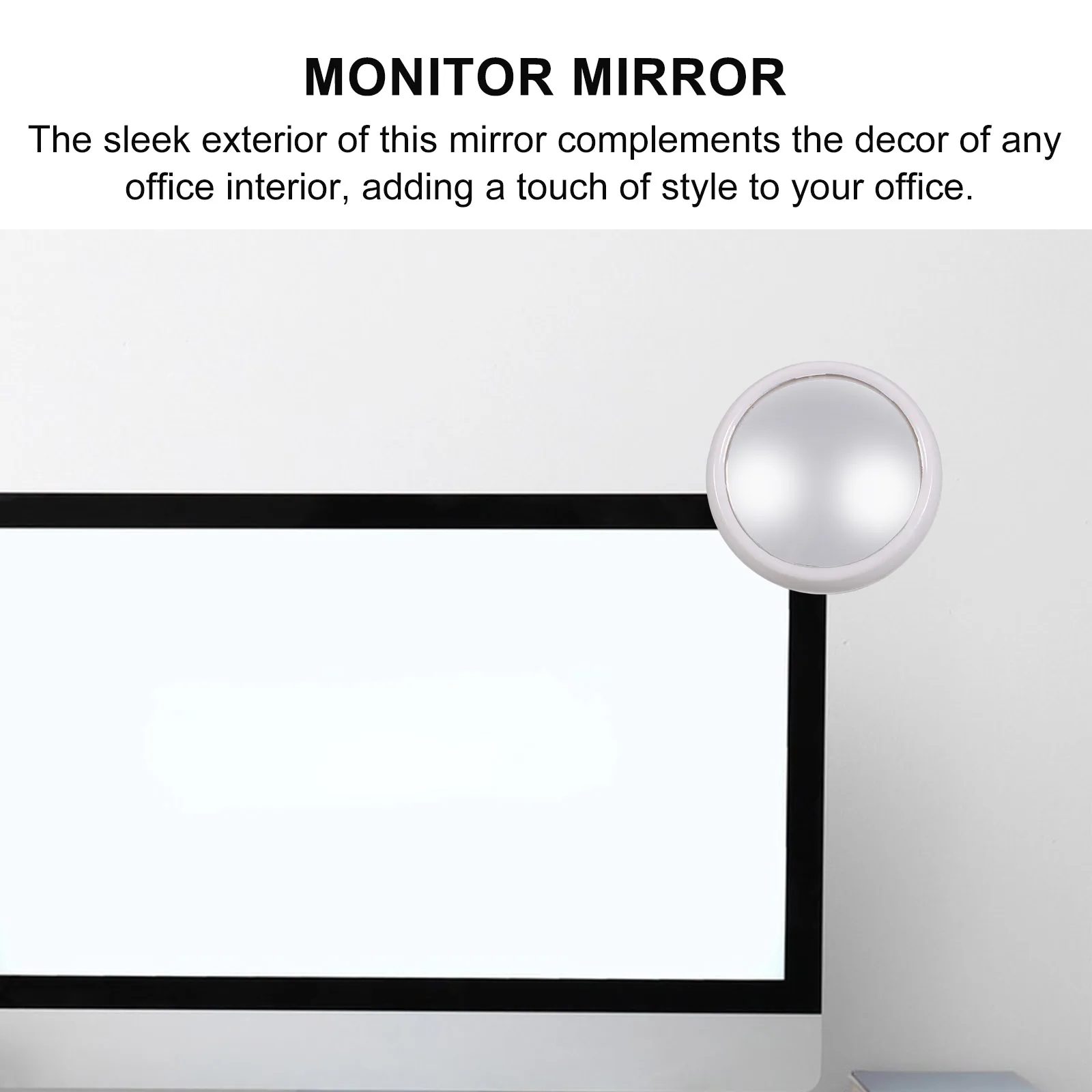 2pcs Universal Rear View Mirror Wide Angle Car Glass Self Adhesive Adjustable Convex Mirror For Office Cubicle Laptop