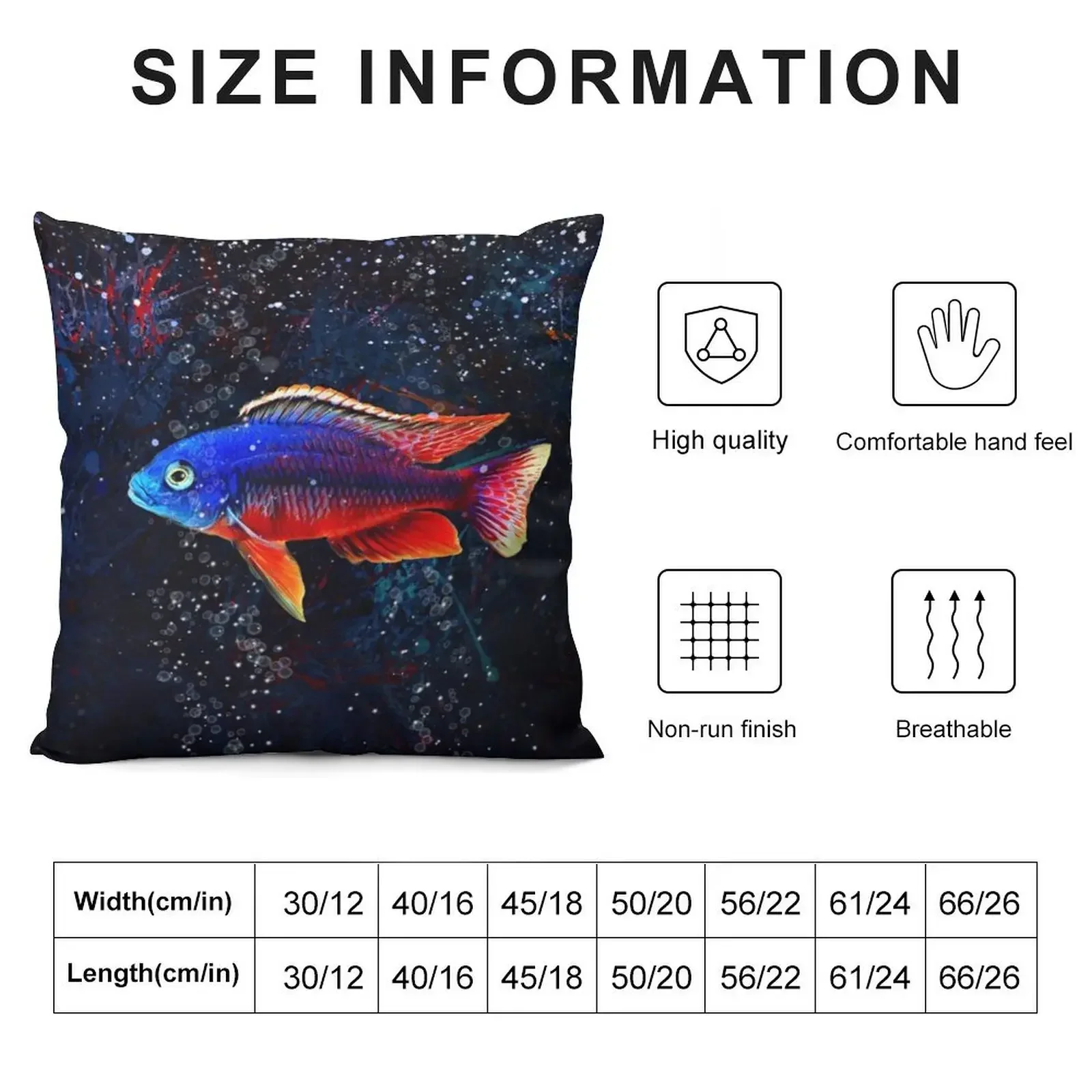 Red Empress African Cichlid Throw Pillow Christmas Covers Sofa Cushion anime girl pillow