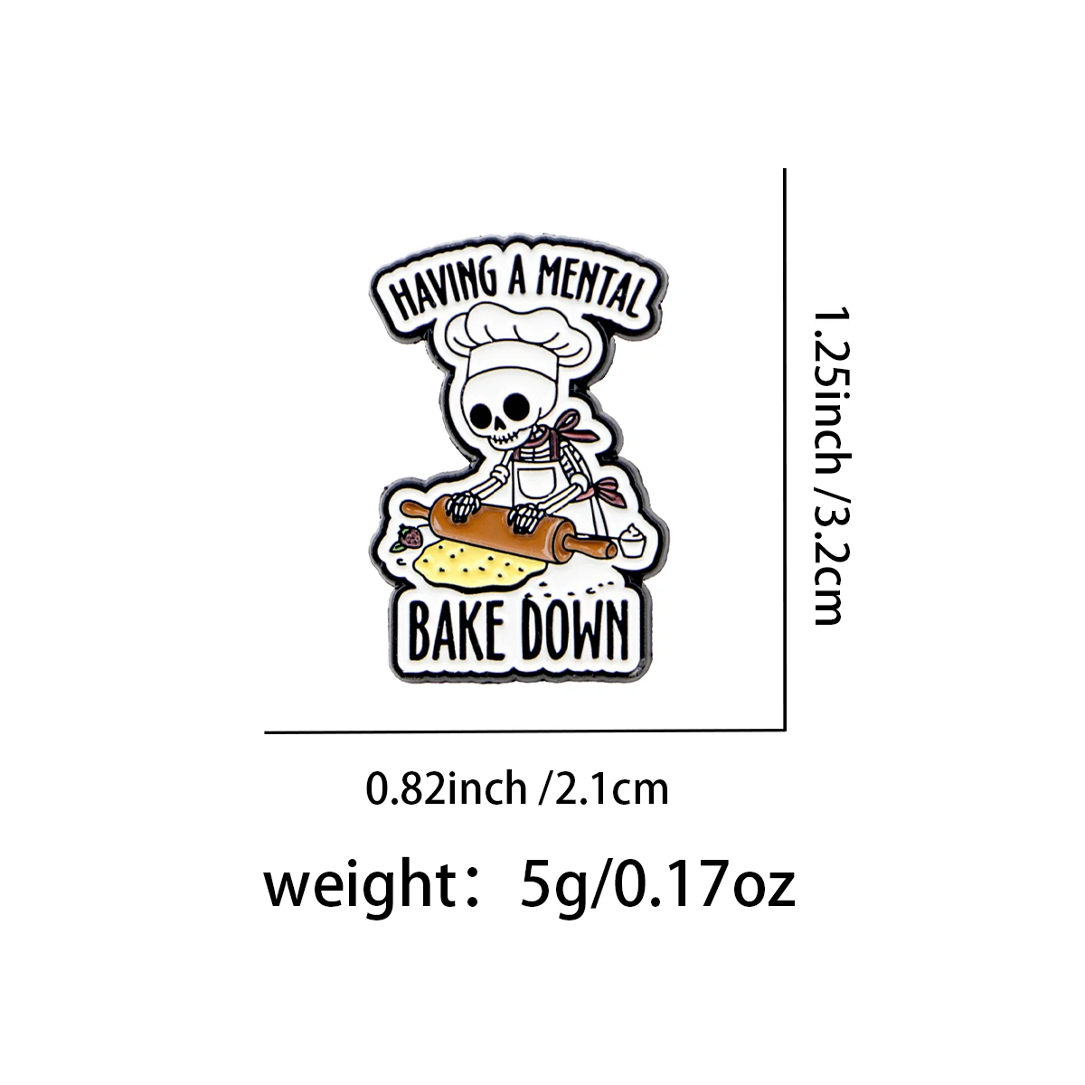 Mental Health Enamel Pin Skeleton Quotes Brooch Pines Lapel Pins Badge Clothing Accessories Halloween Jewelry Friends Gifts
