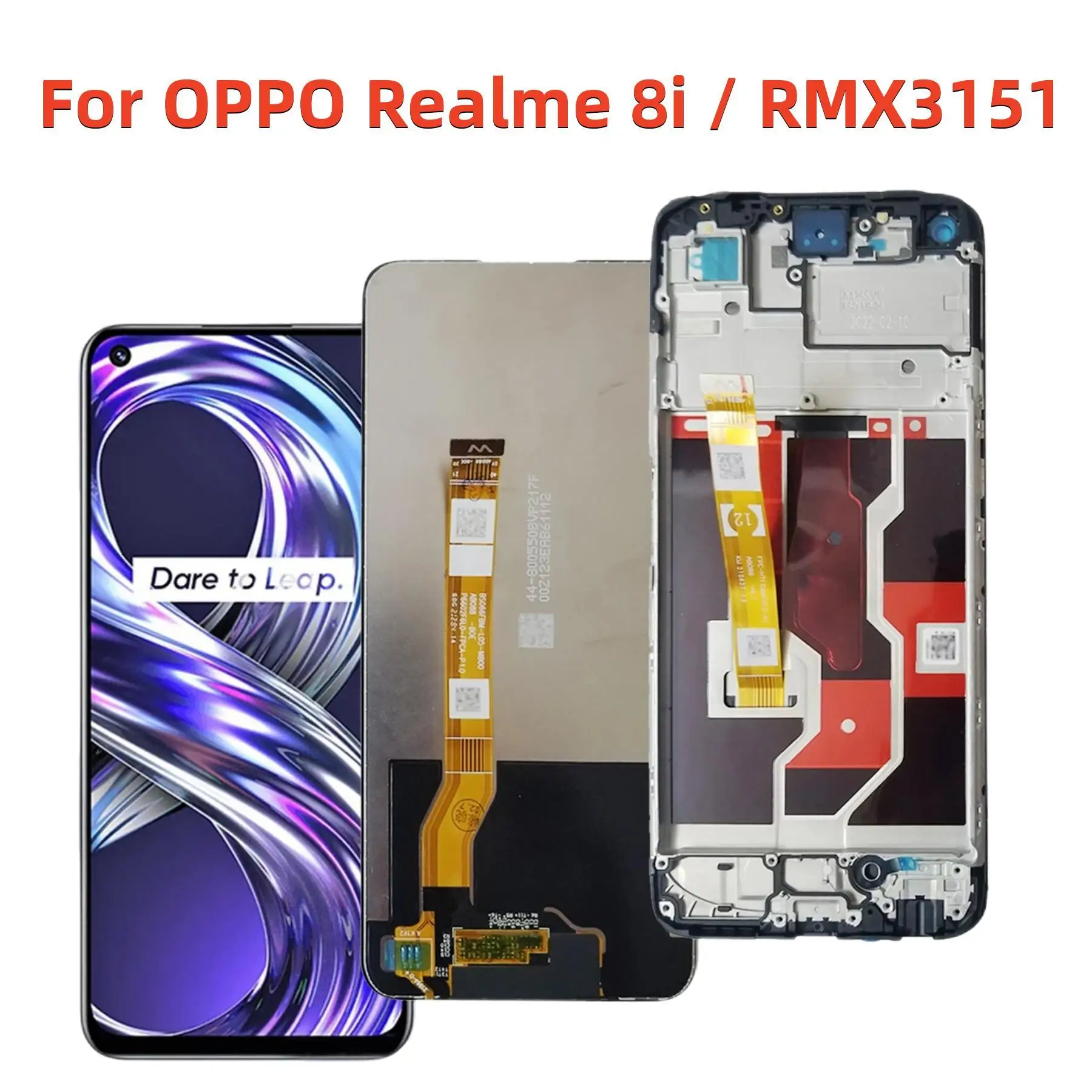 

6.6'' Original For OPPO Realme 8i RMX3151 LCD Display Touch Screen Replacement Digitizer Assembly For Realme8i LCD With Frame