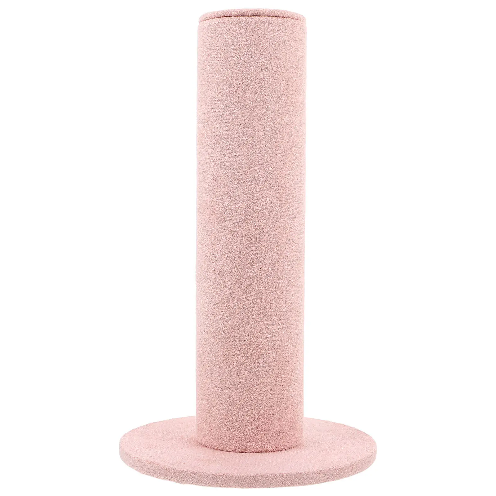 

Jewelry Display Stand Pink Fabric Elegant Organizer Headband Bracelet Display Compact Jewelry Holder for Bedroom Tabletop Vanity