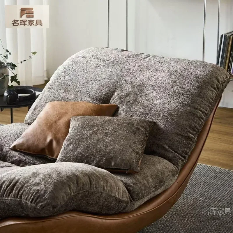 Scandinavian Modern Simple Living Room Leisure Sofa Recliner Lazy Home Bedroom Advanced Sofa Chair