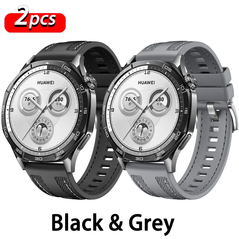 CRESTED Offizielles 22-mm-Nylonarmband für Huawei Watch GT 6 5 4 46 mm/Watch 4 5 6 Pro/GT 6 5 3 2 Pro 46 mm Verbund-Silikonarmband 9
