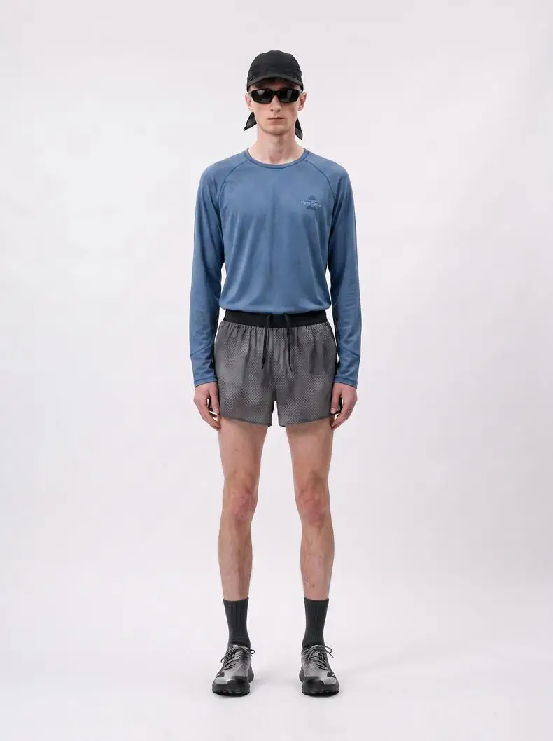 Herren Leichtgewichts-Laufshirt mit Schnelltrocknungsfunktion - Atmungsaktives Langarm-Sportshirt mit Rückenaufdruck, Outdoor-Sportoberteil für den Herbst – Detail 2