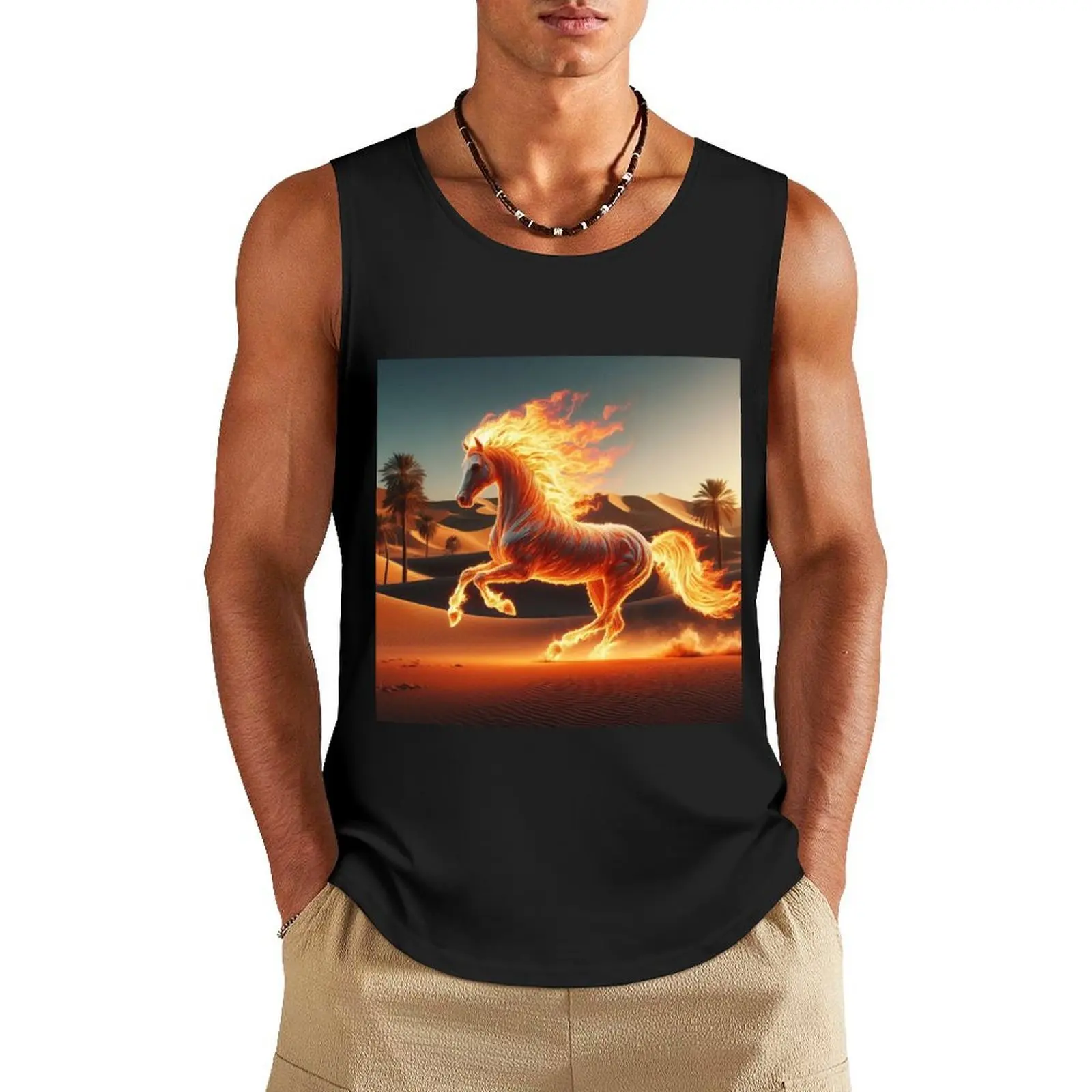

Fire Horse 1 Tank Top bodybuilding t shirt gym shirt man men gym clothing