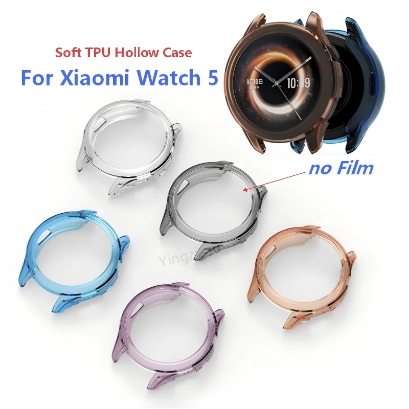 

Soft TPU Case for Xiaomi Watch5 Smart Watch Strap Bumper Hollow Cover Frame Protector for Xiaomi Watch 5 Shell Accessory