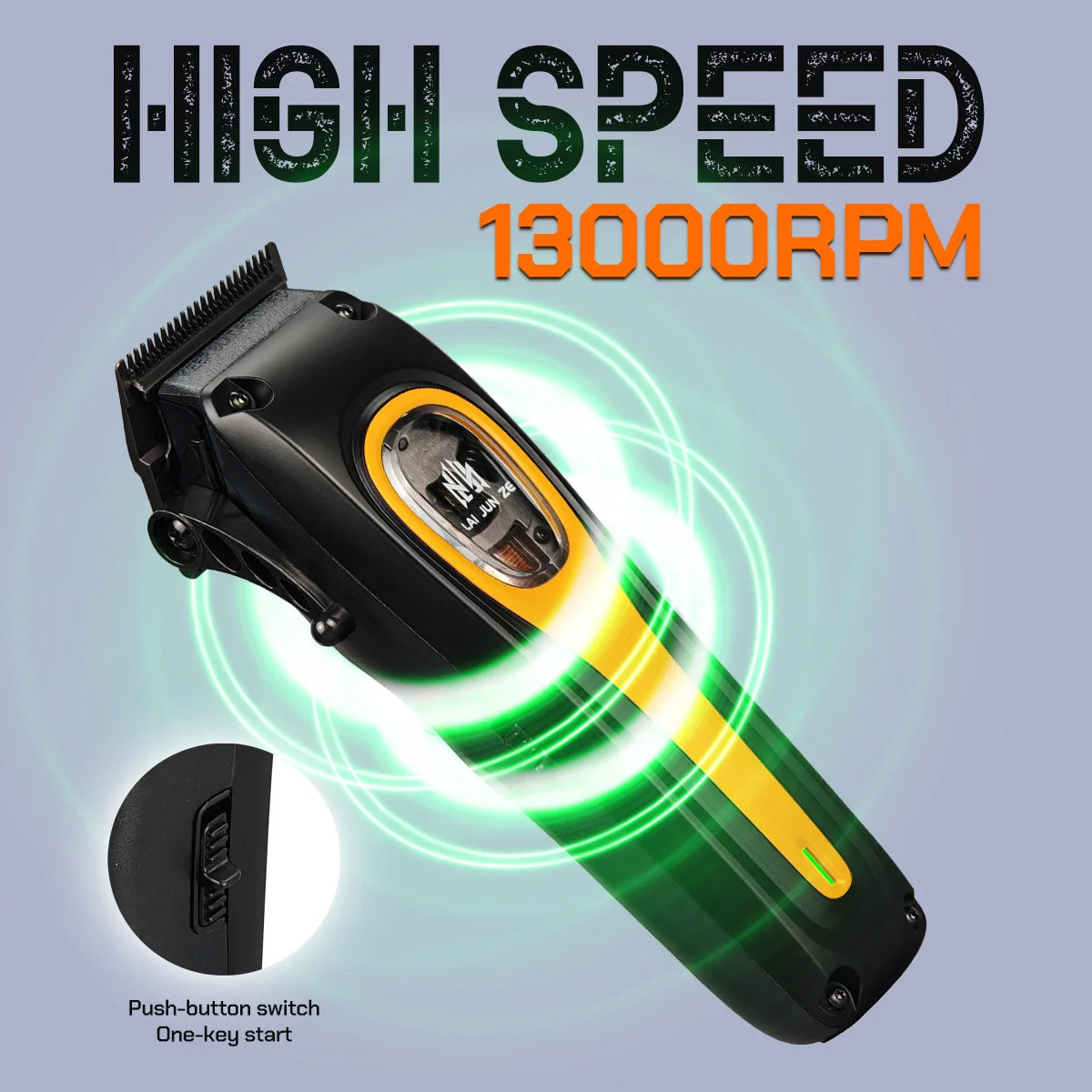 プロ仕様電動バリカン BRD 953 ヘアトリマー ベクターモーター搭載 12000RPM DLCテーパーブレード 2000mAh 理髪店用マシン