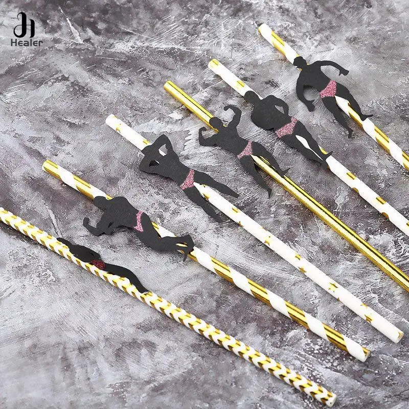 6Pcs Stripper Dancing Men cannucce decorazioni per feste di addio al nubilato cannucce festa messicana bomboniere forniture per feste per adulti