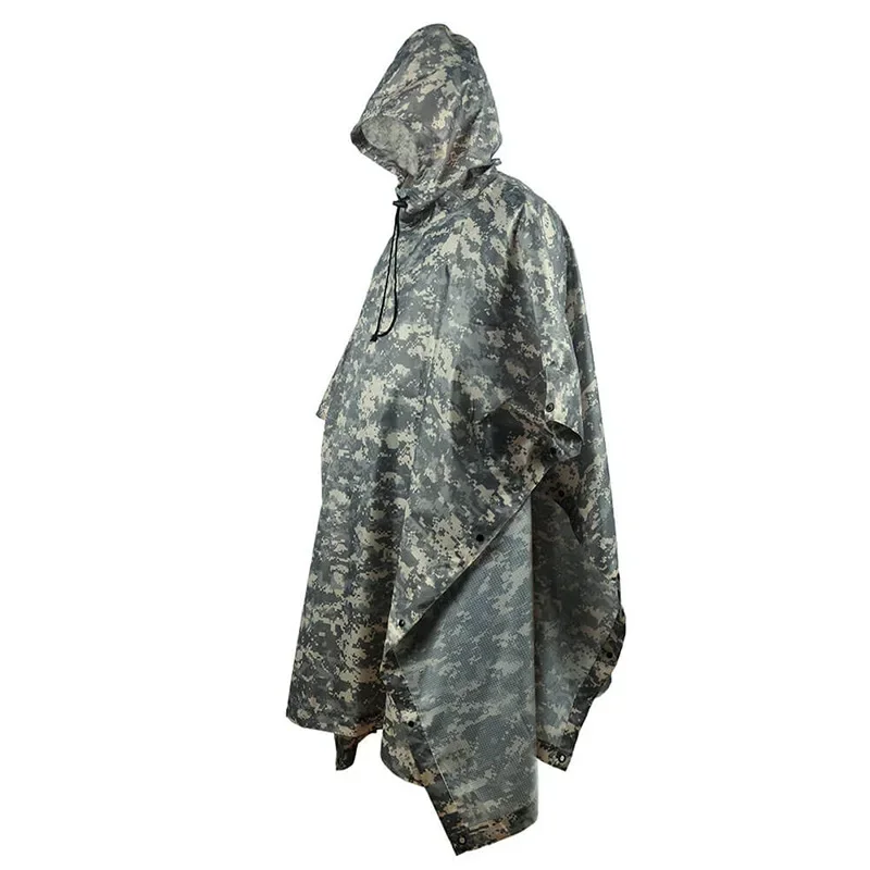 Versatile Three-in-One Rain Poncho for Outdoor Adventures - Lightweight Backpack Rain Gear for Men and Women