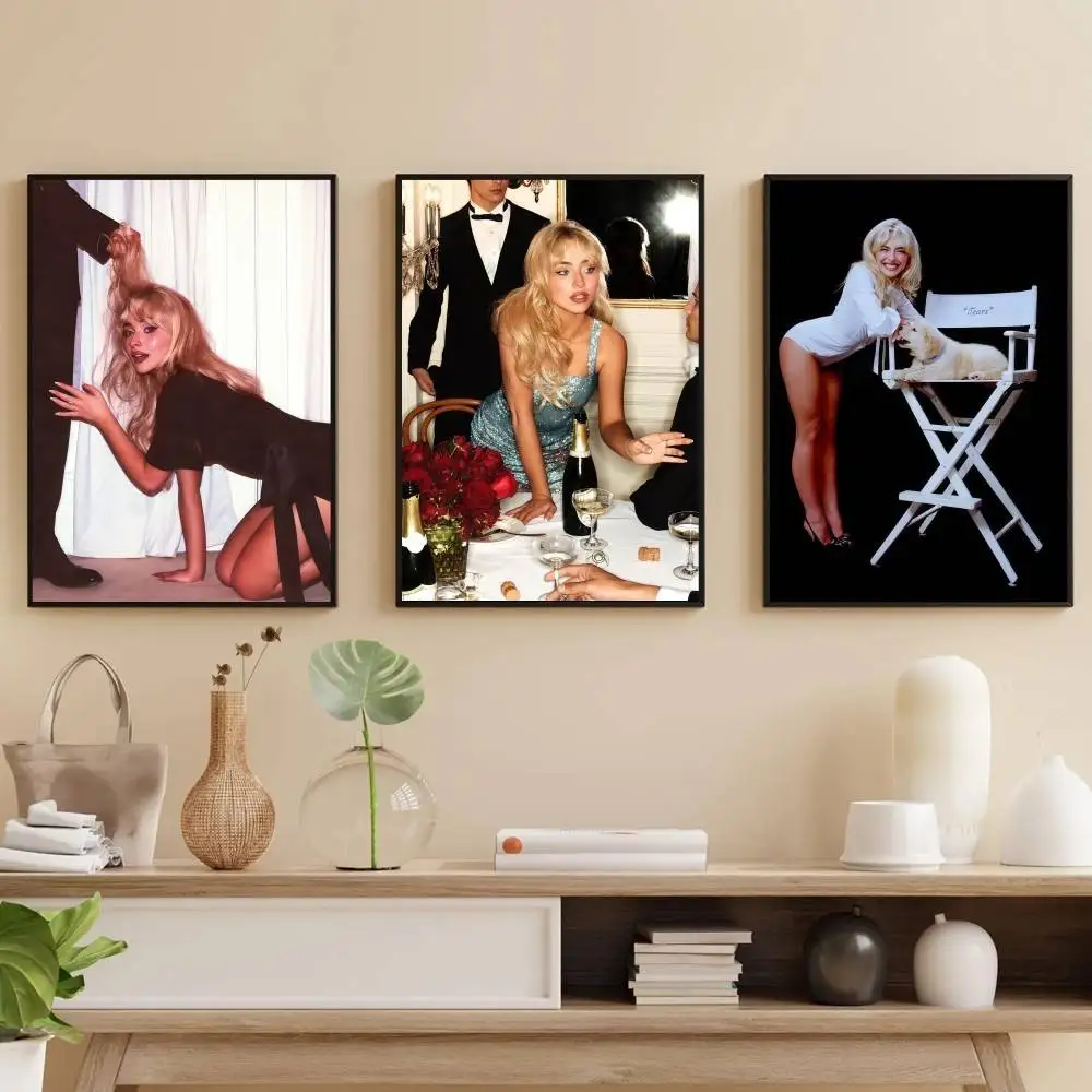 Плакат S-Sabrina Carpenter «Лучший друг человека», самоклеящаяся художественная водостойкая бумажная наклейка, кофейня, бар, комната