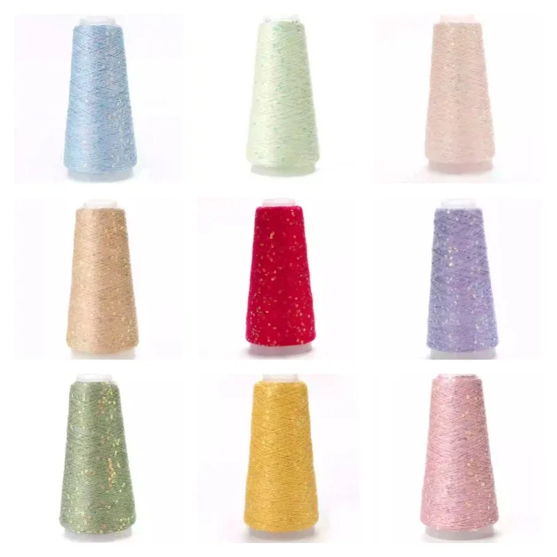 

100 г натуральная шелковая шерсть, вязание крючком из тенселя, блестящие ломтики, цветная схема, линия, сделай сам, вязание, креативный стиль, материал с короткими рукавами/свитера