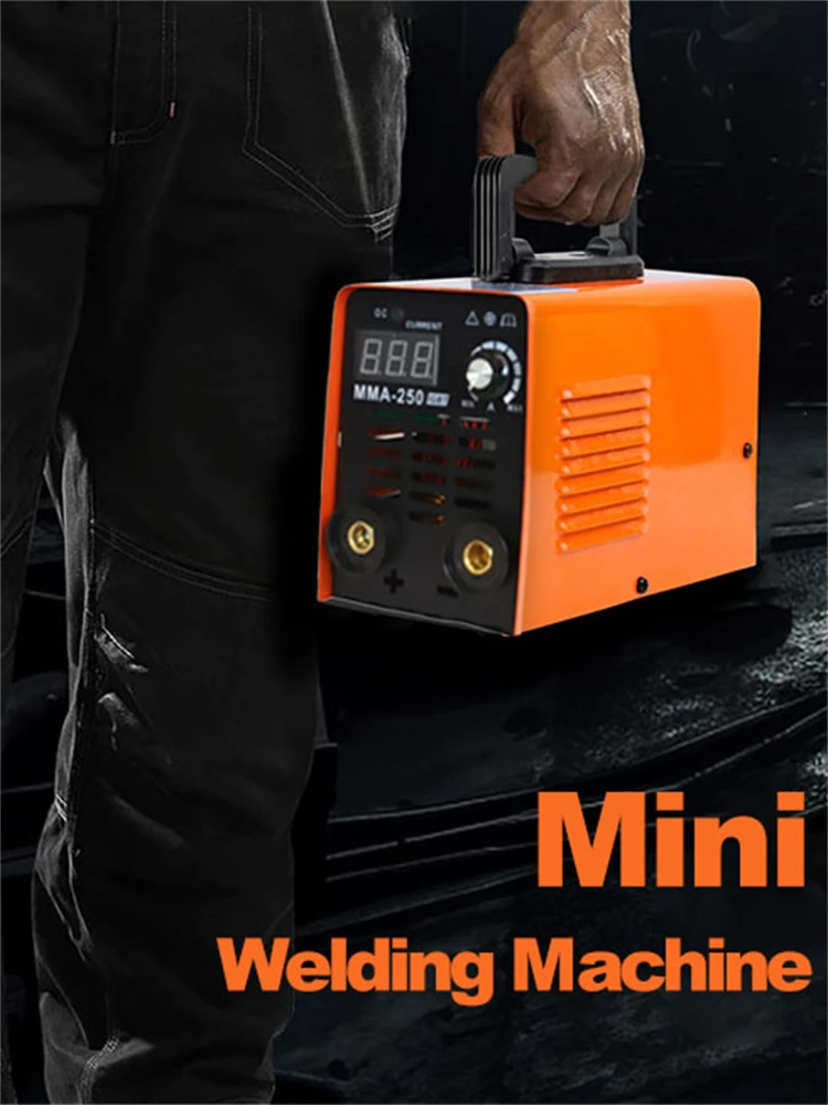 MMA-250 Portable Welding Machine Inverter Arc Electric Welder Current Adjustable Compact Welding Machine With Tools Storage Box