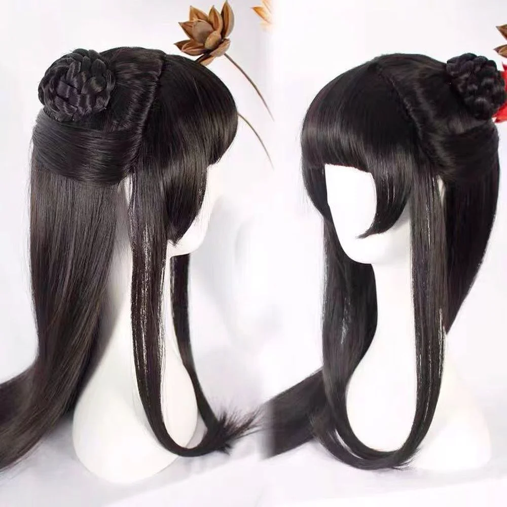 Vintage Wig Modelling Wig Hanfu Chinese Ancient Style Wig Ancient Costume Whole Wig Cosplay Anime Accessories Female