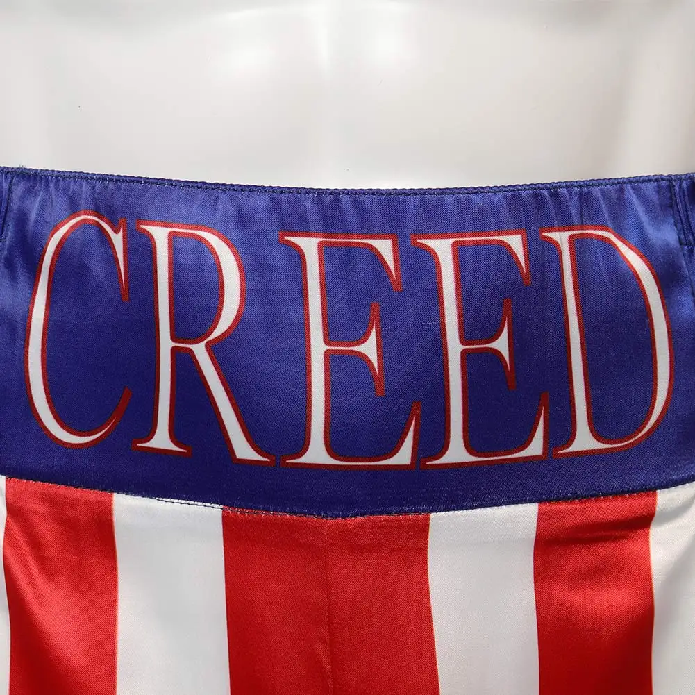 Adonis Creed III زي تنكري للرجال ، شورت ملاكمة ، تمويه فاخر ، خيال ، فيلم ، أحمر ، فستان