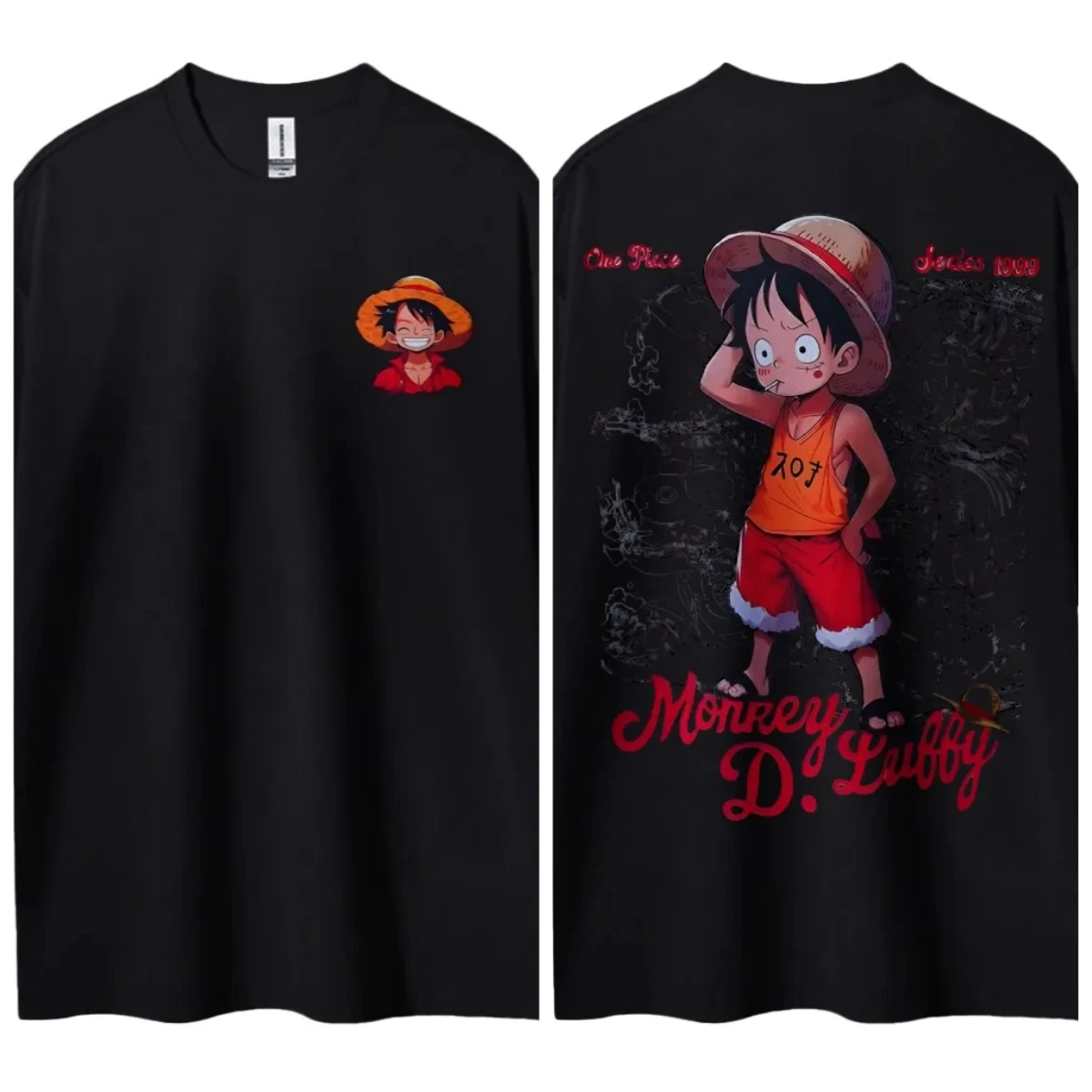 

ONE PIECE Short-sleeved Men's and Women's Same Style Comfortable Short-sleeved Couple's Casual Short-sleeved Popular Top