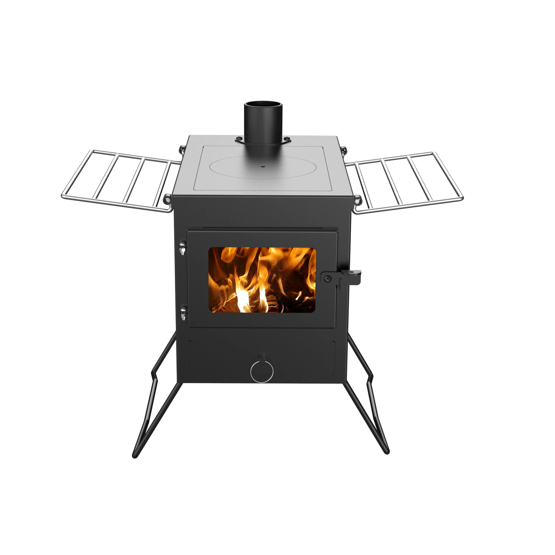 Customize Outdoor Folding Tent Stove Portable Wood Burning Stove BBQ Camping Stove