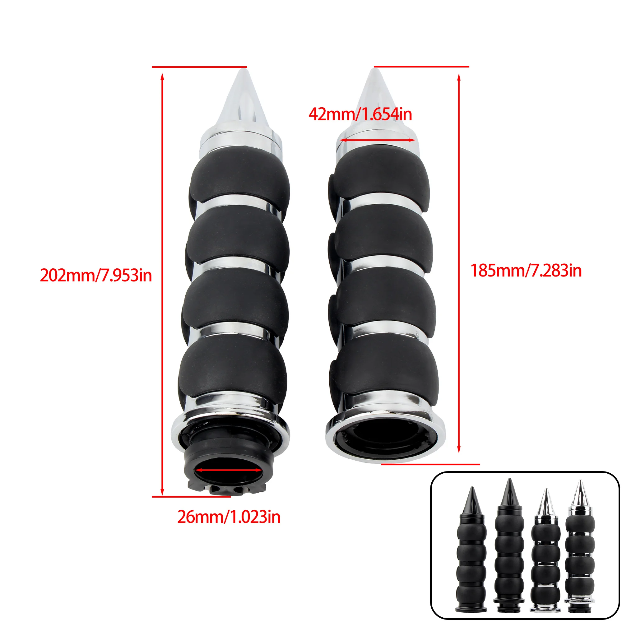 Motorcycle Grips Motorbike Handlebar Handle Grip For Harley Cruiser Chopper Custom Cafe Racer Universal 25mm 1\